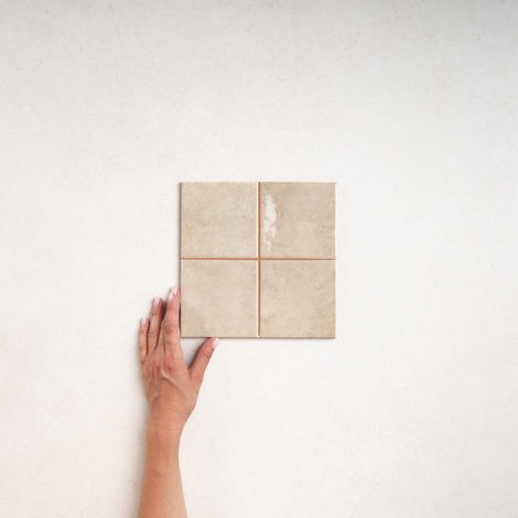 Faïence Effet Zellige Beige CHAOUEN 10x10 Cream (1m²) - Les Carreaux de Jean (1/3)