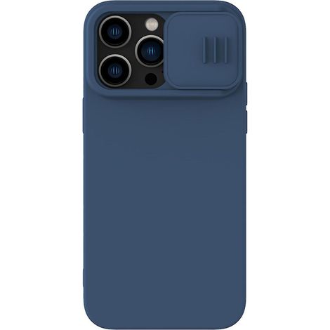 Coque pour iPhone 15 Pro Max/15 Ultra avec cache-objectif coulissant, fine et résistante aux chocs – bleu foncé (1/5)