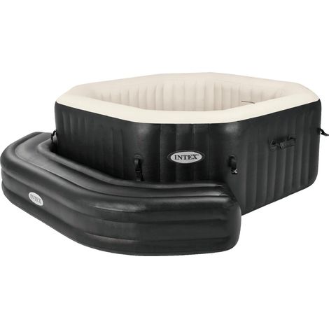 Intex Aufblasbare Sitzbank für Whirlpools "Pure Spa", octagonal, schwarz (1/4)