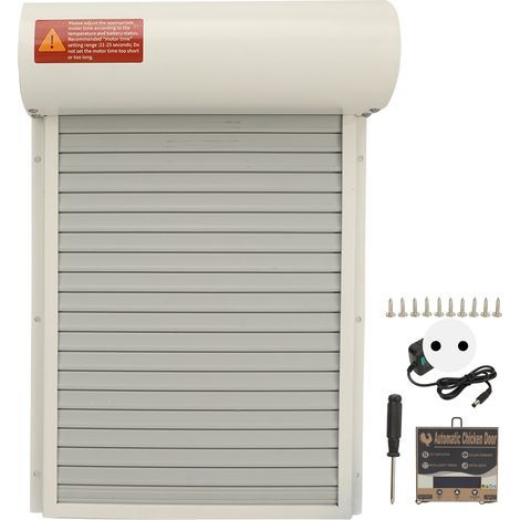Chicken coop door synchronization mode Manual mode 100V to 240V Robust LED display controller Automatic chicken coop door for ducks and geese White EU plug (1/5)