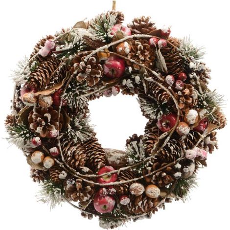 Fuoriporta decorazione con pigne frutti di bosco (1/3)