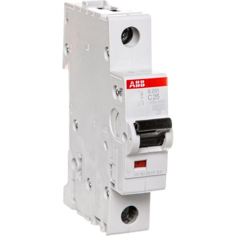 Interruttore automatico 1P C 25A 6kA AC S201-C25 2CDS251001R0254