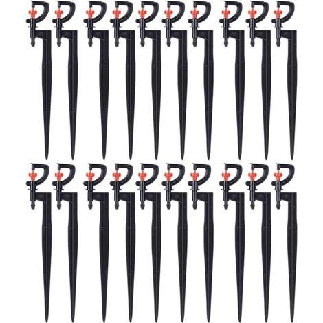DBBEGK (40 pièces)Micro - arroseur Rotatif à 360 degrés de Type G, pour l'irrigation de la pelouse de Serre de Jardin avec Tuyau d'irrigation 4/7D'arrosage(20cm)