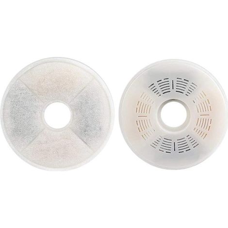 2Pcs Cat Water Fountain Filter, Round Replacement Filter for Dog/Cat, Pet Water Fountain Filter with Activated Carbon (1/5)