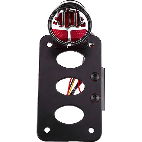 Support universel pour feu arrière moto avec support, plaque lumineuse latérale, lampe de plaque d’immatriculation (1/5)