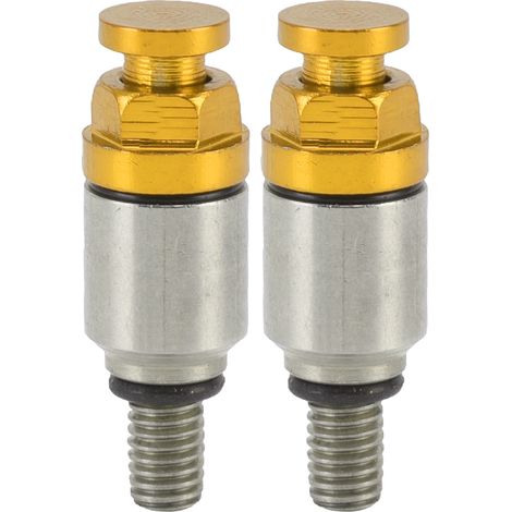 2 pièces M5x0.8 fourche en alliage d'aluminium purgeur d'air soupape de surpression de remplacement pour CRF150R CR125R CR250R CRF250R jaune