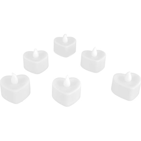 Bougies lumineuses LED en forme de cœur pour les mariages, la décoration de table, la décoration de gâteaux et l'ambiance festive. (1/5)