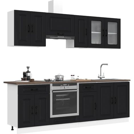 vidaXL Ensemble d'armoires de cuisine 8 pcs Kalmar bois d'ingénierie (1/5)