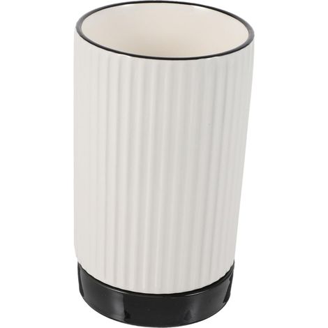 Porte-baguettes en Céramique Blanc Drainage, Organisateur Cuisine Multifonction, Support Ustensiles pour Comptoir, Rangement Couverts Pratique et Élégant (1/5)
