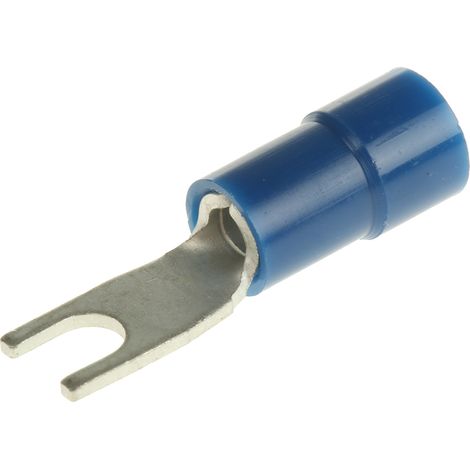 Cosse à fourche à sertir RS PRO Isolé, Bleu 14AWG 2.5mm² 16AWG 1.5mm²