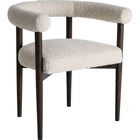 Chaise contemporaine en bois de frêne noir finition marbrée - Noir marbré bois de frêne (1/5)