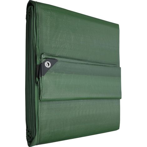 1 Bâche Polyéthylène 6x8m, Vert Olive, Œillets Renforcés, Anti UV, Pour Jardin Et Chantier