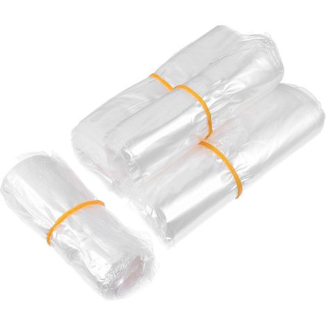 400 sachets thermorétractables transparents et imperméables, film de scellage transparent-25X11CM-transparent
