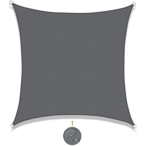 Pair - Voile d'ombrage Rectangulaire 4x4m Imperméable Toile Ombrage UV Protection (1/5)