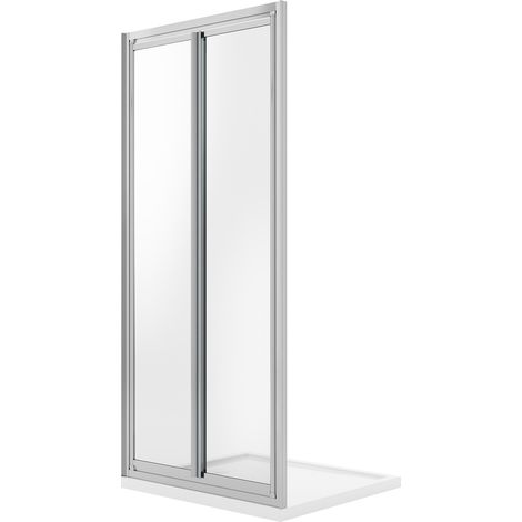 Puerta ducha con doble hoja abatible vidrio transparente h 198 mod. West 75 cm