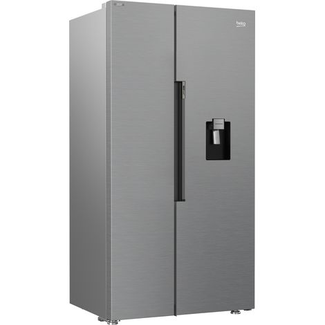 Réfrigérateur  Pose libre  Side by side  Froid ventilé  E  576 L  Métal brossé