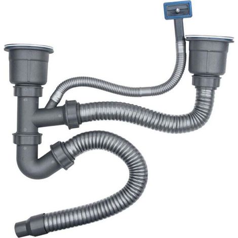 Flexibler und dehnbarer PVC-Schlauch für Waschbecken oder Bidet, Siphon und Abwasserablauf, einfache Installation ohne Werkzeug A-Crezuo