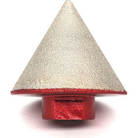 Foret diamanté M14 pour le perçage de la pierre, de la céramique, du carrelage et du verre. Pointe conique, diamètre 48 mm. Fileté. (1/5)