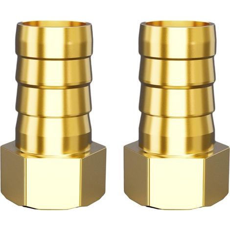 Raccord Cannelé - Laiton - 19 mm - Filetage Intérieur 3/4 Pouce - Pour Tuyau D'arrosage Et Pompe - Lot De 2 (1/5)