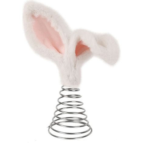 Garniture Pour Arbre De Pâques - Oreilles De Lapin - Base En Métal Spiralée - Décoration De Salle De Séjour Chambre Table - 26 x 9 cm (1/5)