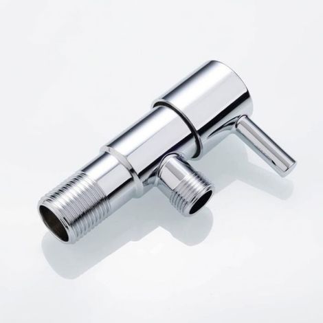 Bouchon Pivotant - Robinet D'Angle Cuisine Salle De Bains - Filetage G1/2 G3/8 - Chromé - 1 Pièce (1/5)