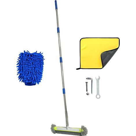 Brosse de nettoyage amovible pour piscine - Brosse à algues avec longue - Pour carrelage, sol, spa, salle de bain, cuisine, salle de sport, intérieur et extérieur (1/5)