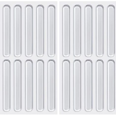 20 tampons de protection en caoutchouc transparent, amortisseurs élastiques autocollants, patins en silicone transparent pour meubles, portes, tiroirs et armoires