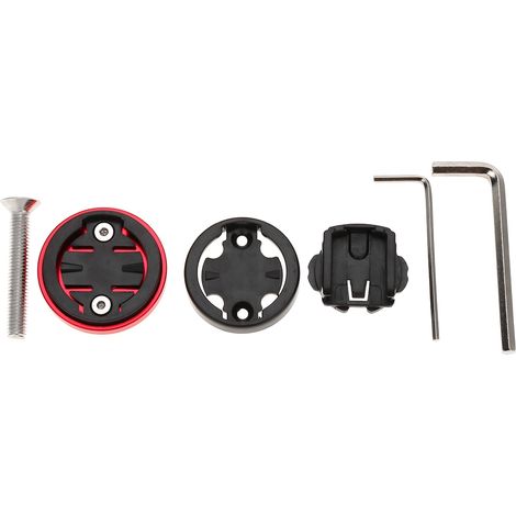 Support de compteur vélo pour Garmin/Bryton/Cateye, potence de guidon rouge, cache supérieur avec support de montre chronomètre (1/5)