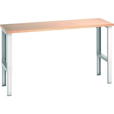 Bott Werkbank cubio Multiplex-Platte 2000 x 750 x 740-1140 mm RAL 7035