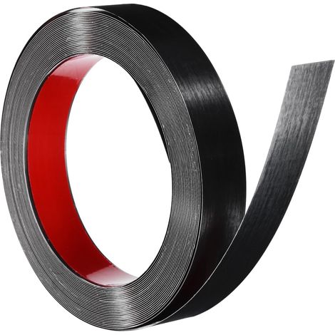 Moulure Murale En Acier Inoxydable 10m x 30mm Noir Brossé  Bande Décorative Métallique Adhésive Pour Bordure De Plafond Mur Carreau Miroir (1/5)