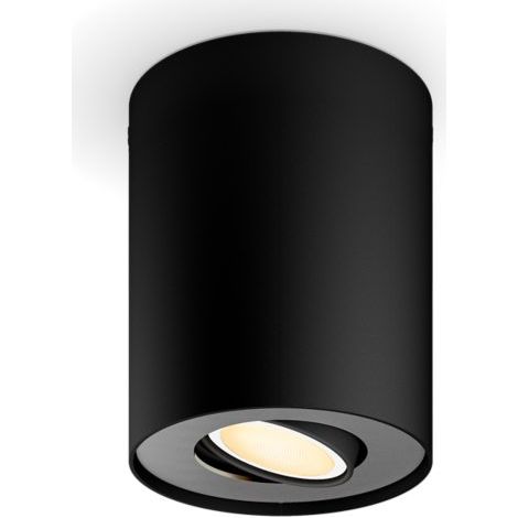 Philips Hue Pillar Spot en saillie à 1 point lumineux (Noir) Lumière blanche chaude à froide White Ambiance (1/4)