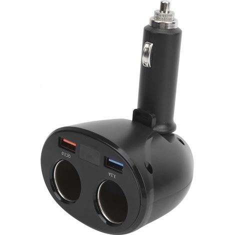 Chargeur Allume-Cigare Adaptateur Double Port USB Séparateur Distributeur Électronique Auto (1/5)