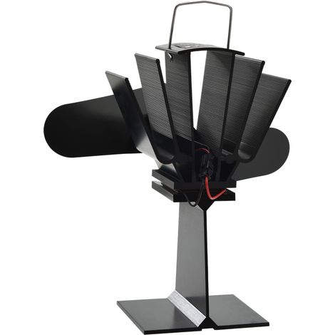 Ventilateur de poêle alimenté par chaleur 2 pales Noir (1/5)