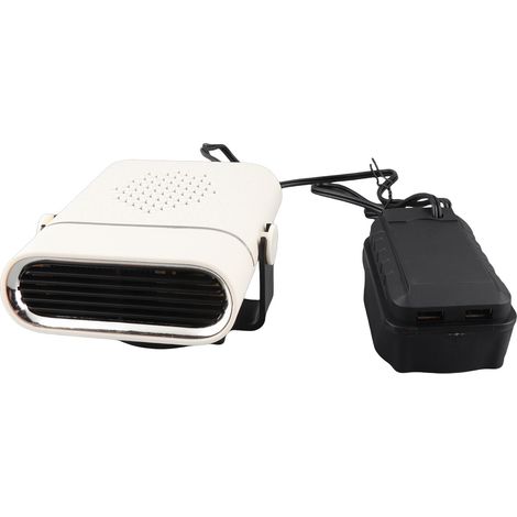 Ortviai Chauffage portable pour voiture, batterie lithium Makita, rotation 360° et inclinaison 160°, 2 niveaux de chaleur