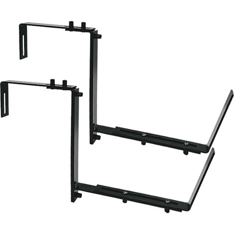 Support pour jardinière en métal, réglable, robuste, idéal pour balcon ou jardin - Lot de 2 pièces