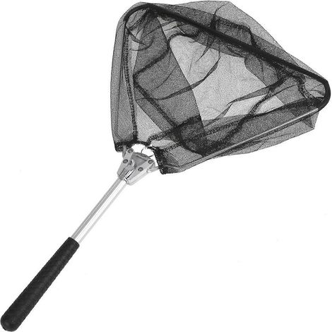 Épuisette de pêche triangulaire mini pliable en alliage d'aluminium - Accessoire de pêche pratique (1/5)