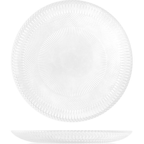 H&H Piatto VTR Glow Trasp Frutta Cm20,5