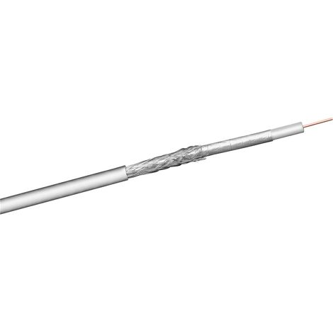 goobay 27528 Coaxial Cable 2-100, 100m - Cable coaxial (100m) Color Blanco
