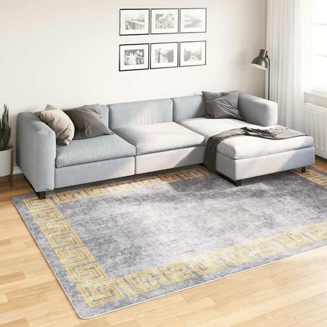 Teppich Waschbar Grau 190x300 cm