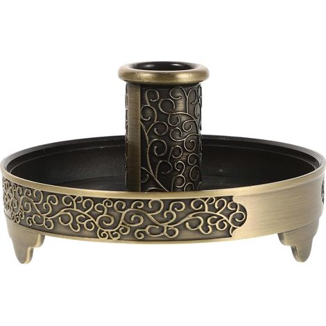 Support Alliage de Zinc pour Bâtonnets de Moxa Base Ronde Stable à Trois Porte-encens Décoratif Métal Support Fixe pour Brûleur de Moxibustion (1/5)