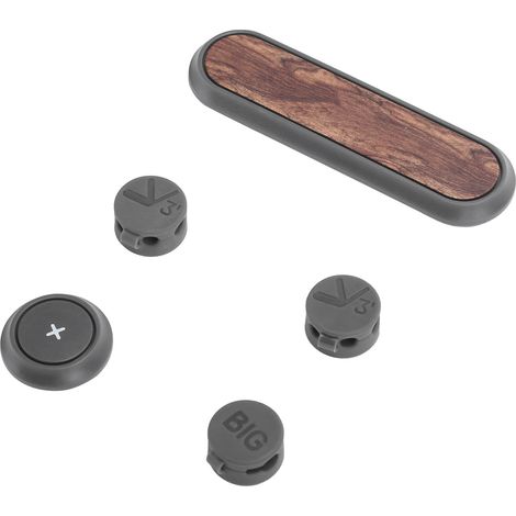 Attaches magnétiques pour câbles, organisateur de câbles multifonctionnel pour bureau, maison, voiture, couleur bois noyer (1/5)