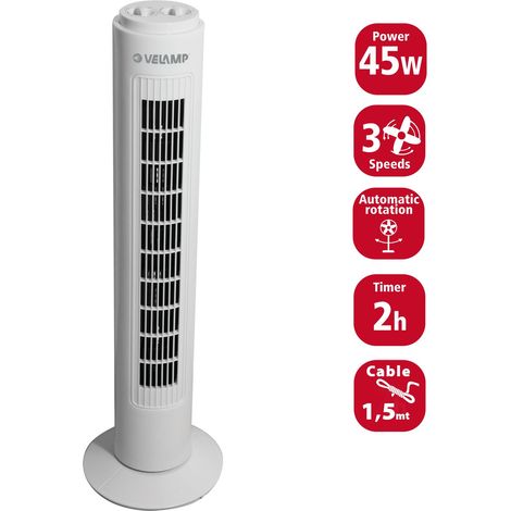 Ventilatore a torre alto 74 cm oscillante su 3 livelli (1/5)