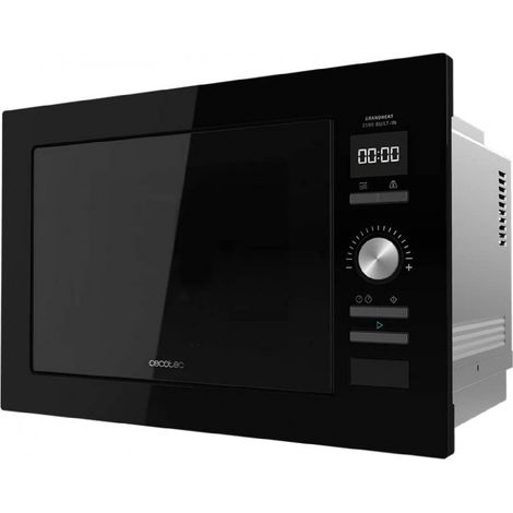 Cecotec – Micro-ondes combiné encastrable 25L 900W – Fonction grill 1000W – 5 niveaux de cuisson – Cavité acier inoxydable – Minuterie 95 min (1/7)