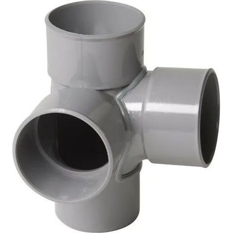 Croix d'angle PVC 87 degré 30 Mâle/Femelle, 63