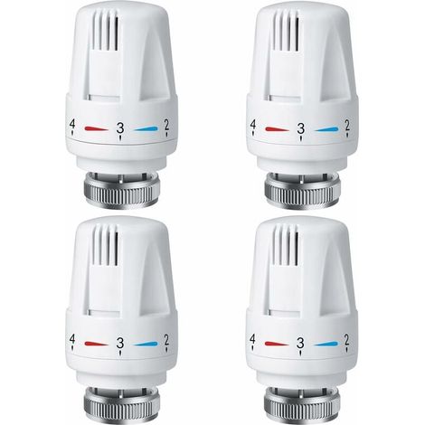 Ulisem4 PCS Testa termostatica per radiatore, Testa termostatica per radiatore TRV M30 x 1,5, Valvola termostatica per radiatore, Valvole per radiatori per sistemi di riscaldamento domestici e per uff (1/4)
