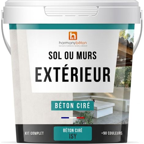Kit ISY Béton ciré pour sol ou murs extérieur - 10 m² Satinée 4.Pierre (1/5)