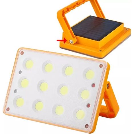 Faro faretto LED con pannello solare ricaricabile torcia da campeggio TA158 (1/5)
