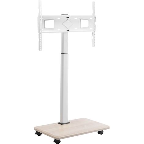 Support mobile TV à roulettes pour écrans 32-70 pouces, rotation 25°, hauteur réglable, jusqu'à 45 kg, compatible VESA 600x400. (1/5)