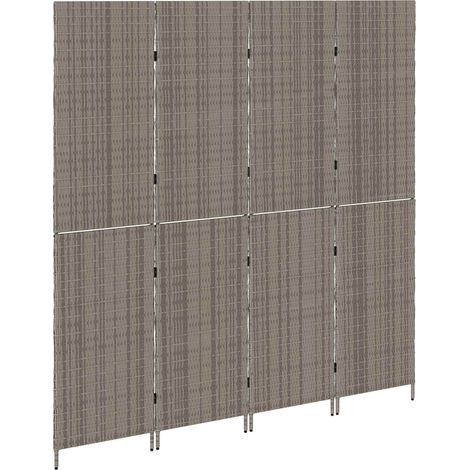 Paravent Gris 195 x 180 cm polyrotin
