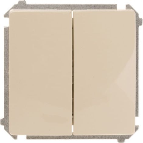 Interrupteur Double Schématique - Beige - 10 A - Basic Bmw6/2.01/12 - Schodowy